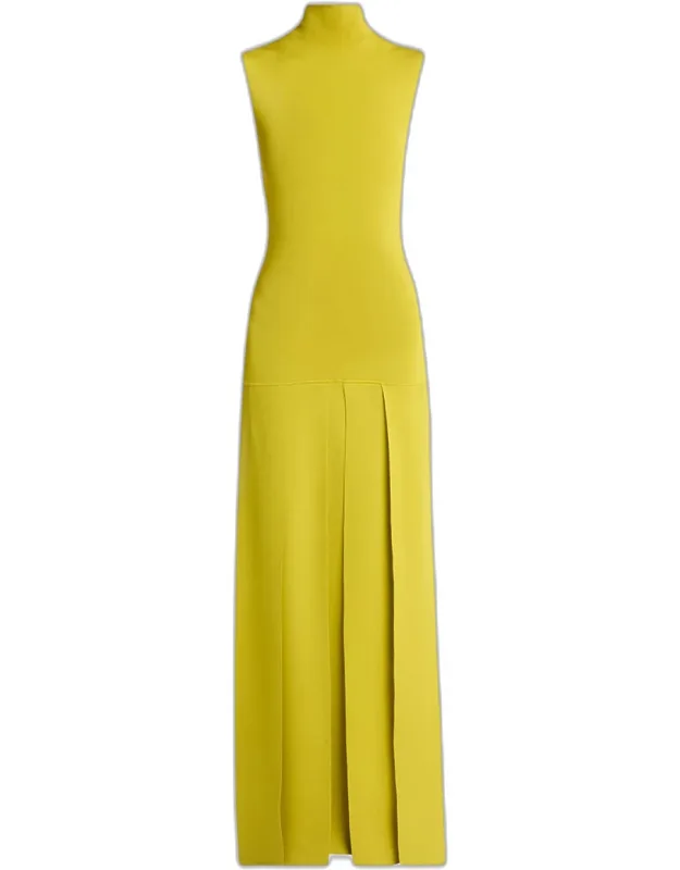 Turtleneck Knit Maxi Dress