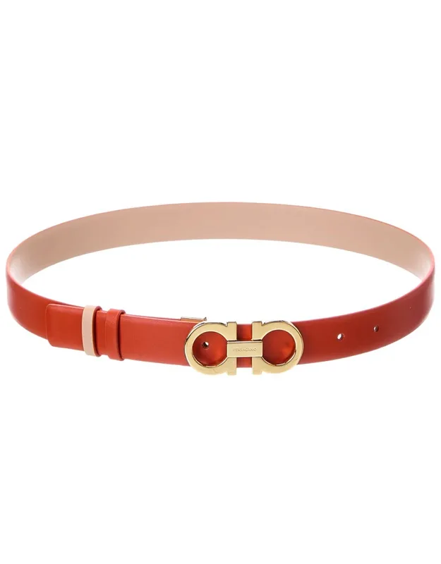 Gancini Reversible & Adjustable Leather Belt