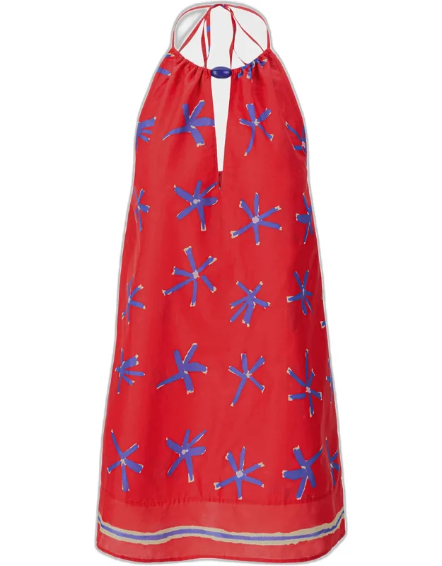 Linen Mini Dress Coverup