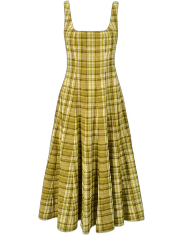 Plaid Midi Dress