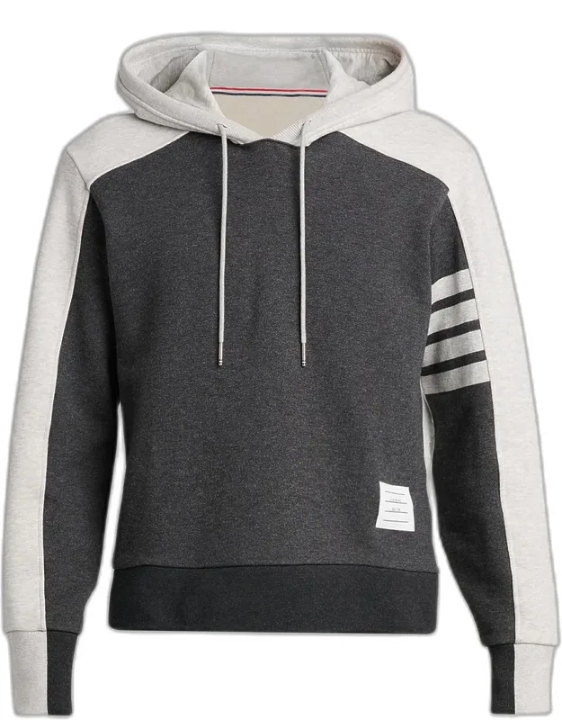 Engineered 4-bar Colorblocked Loopback Cotton Hoodie