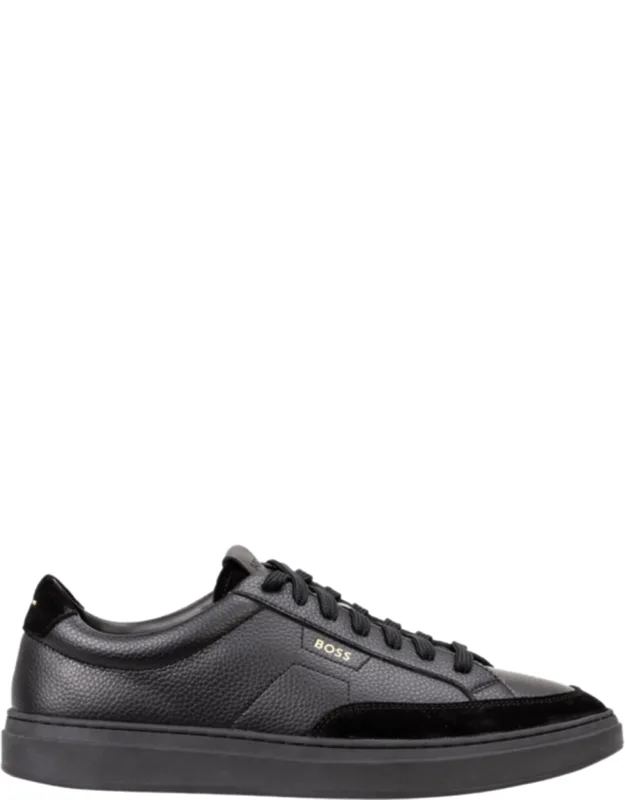 Textured Leather Suede Sneakers