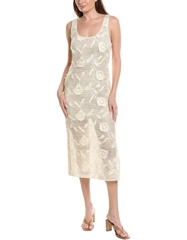 Sequin Crochet Cover-up Maxi Dress