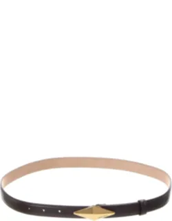 Diamond Clasp Leather Belt