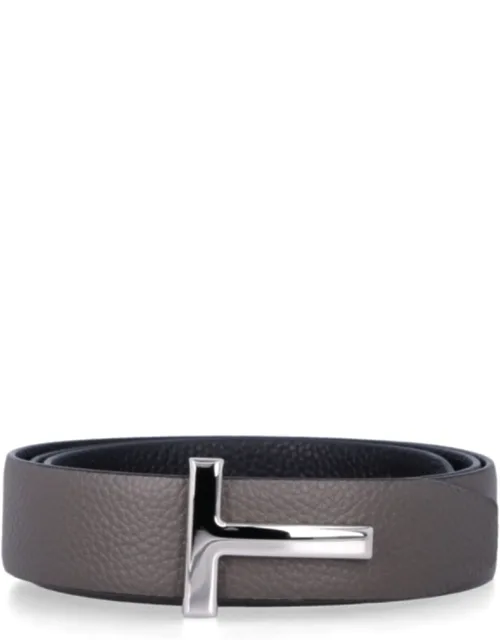 Grain Leather Reversible Belt