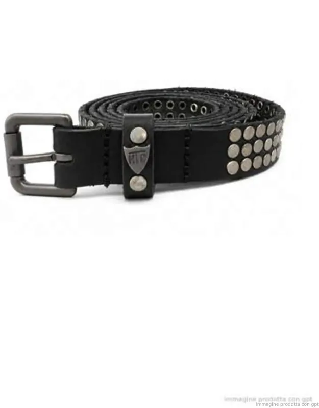 3000 Studs Matte Leather Belt