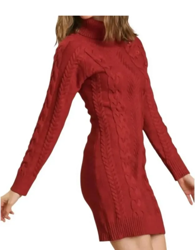 Cable Knit Sweater Dress