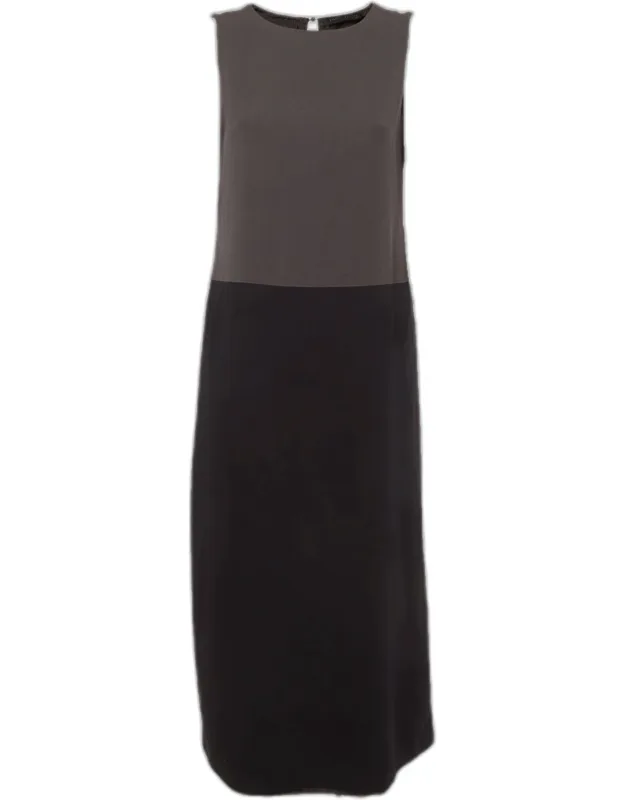 Wool Blend Sleeveless Midi Dress
