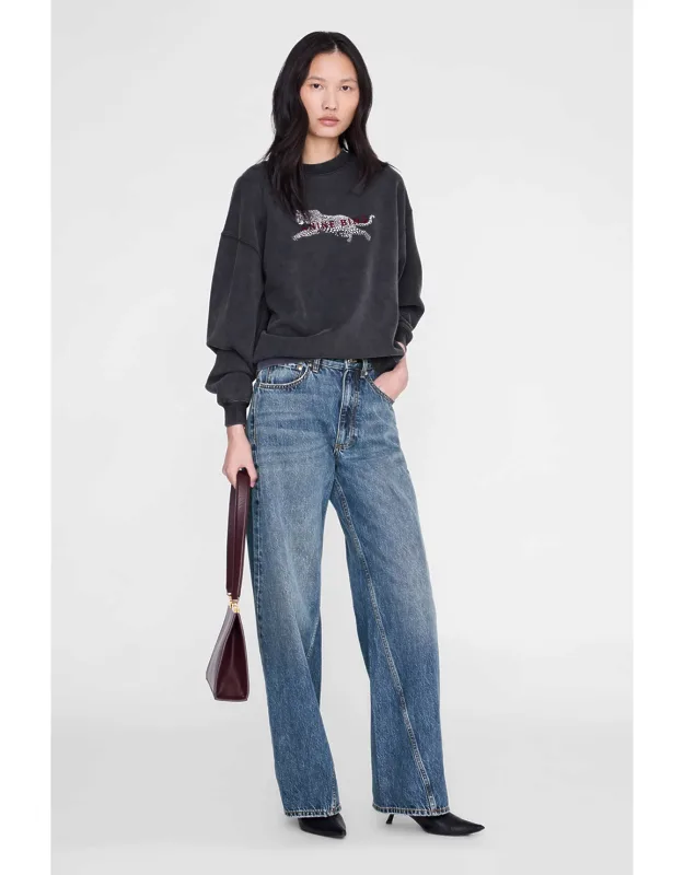 _spencer Sweatshirt Leopard - Cropped Boxy Fit_