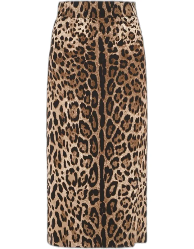 Leopard Viscose Skirt