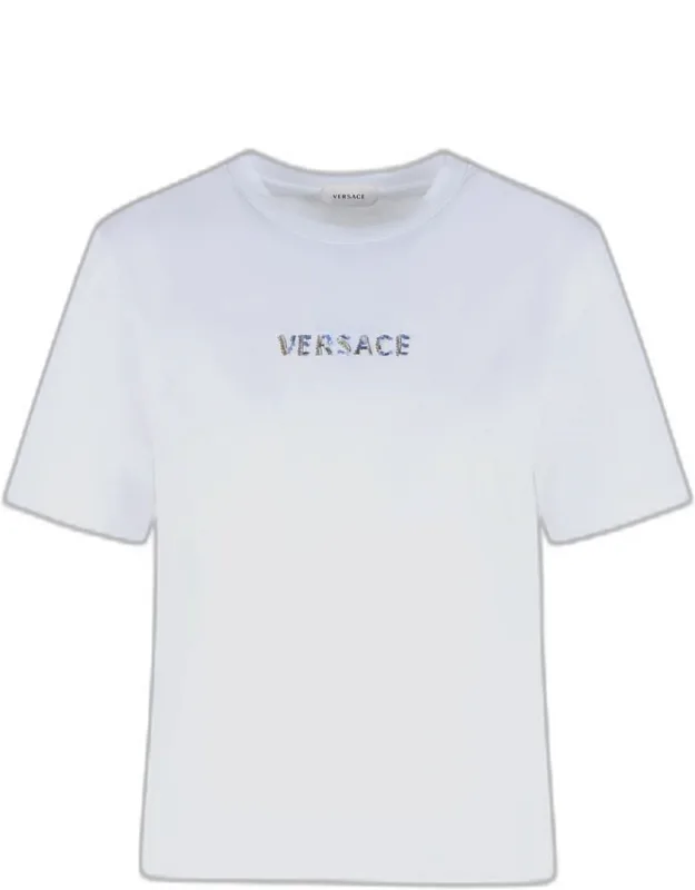 Versace T-shirt Ribbed Crew Neck, Regular Fit