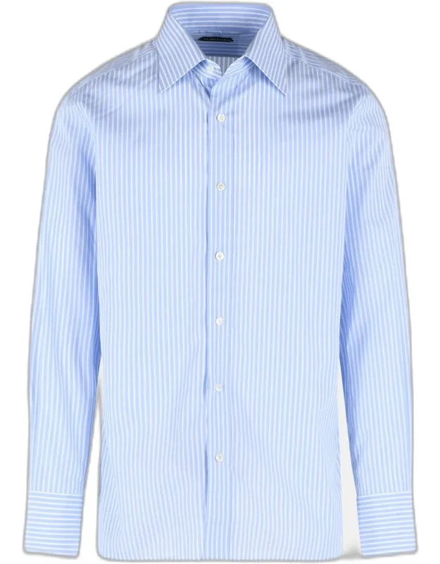 Light Blue And White Cotton Shirt