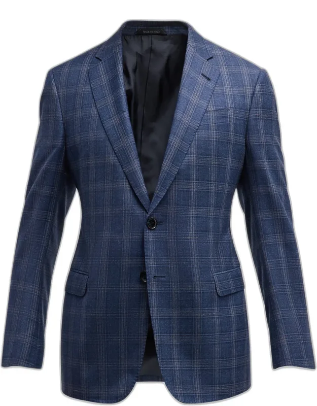 Plaid Wool-cashmere Sport Coat