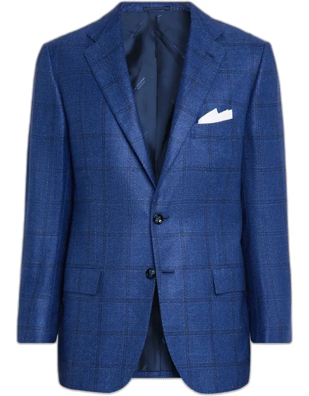 Windowpane Check Single-breasted Sport Coat