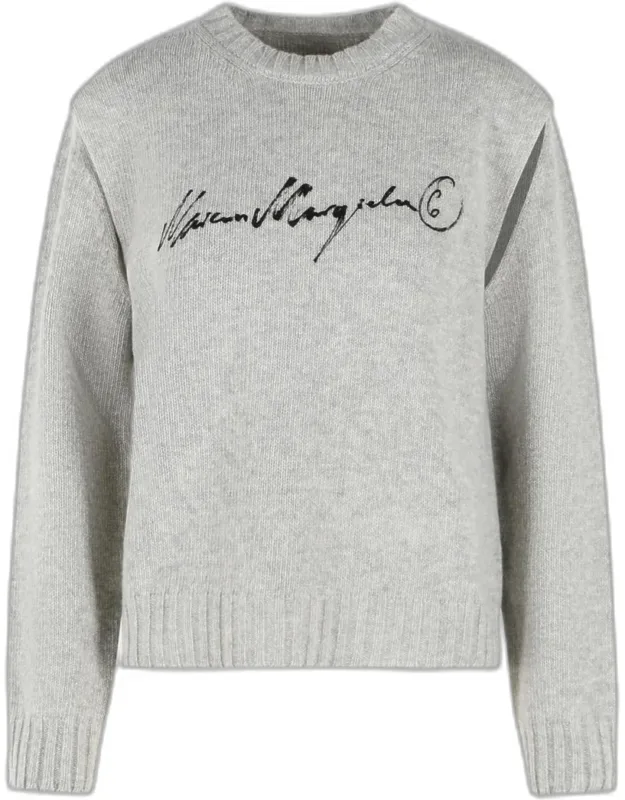 Cut-out Wool Blend Sweater
