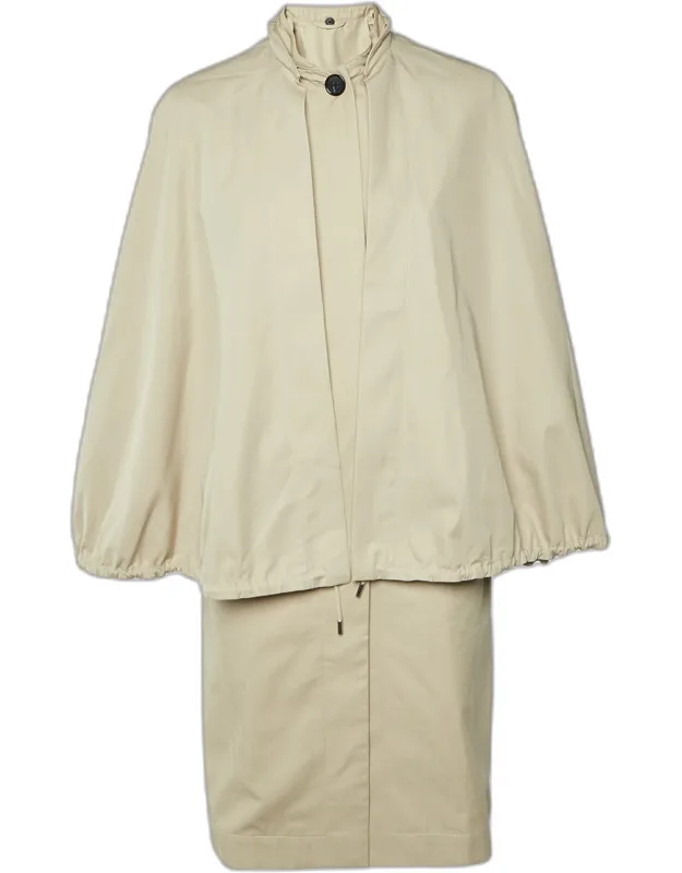 Gabardine Detachable Cape Coat