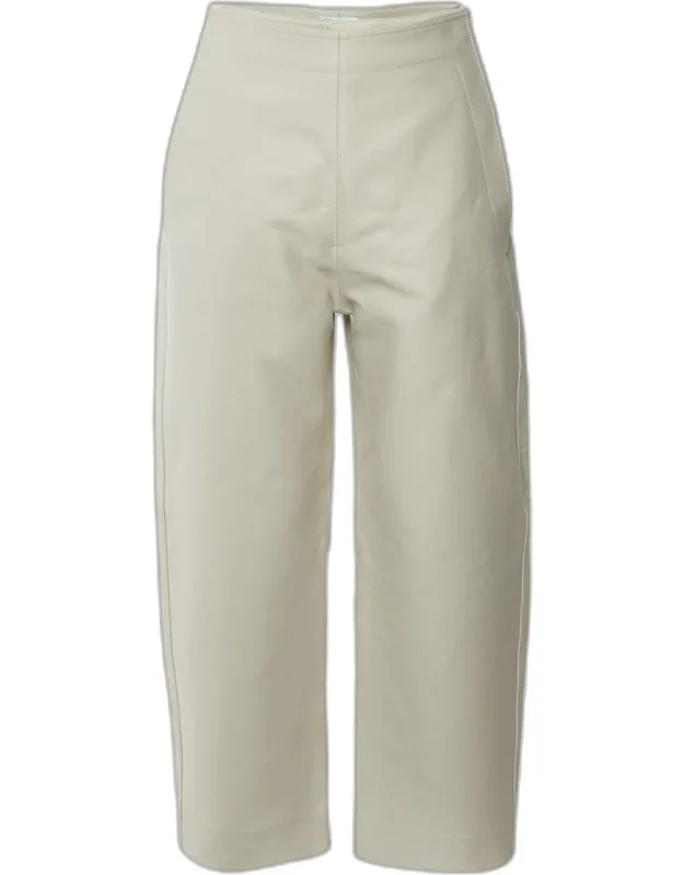 Gabardine Wide Leg Pants With Fluid Silhouette And Impeccable Tailoring