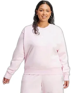 Adidas Sportswear Essentials Small Logo Feel Cozy Sweatshirt (plus Size) - Brushed Cotton-blend Fleece, Classic Crewneck