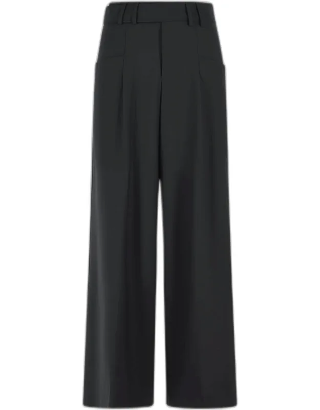 Wide Pants In Stretch Virgin Wool Blend