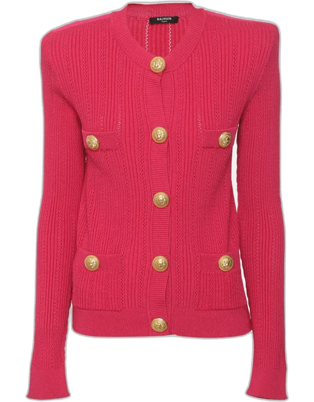 Rib Knit String Shoulder Cardigan