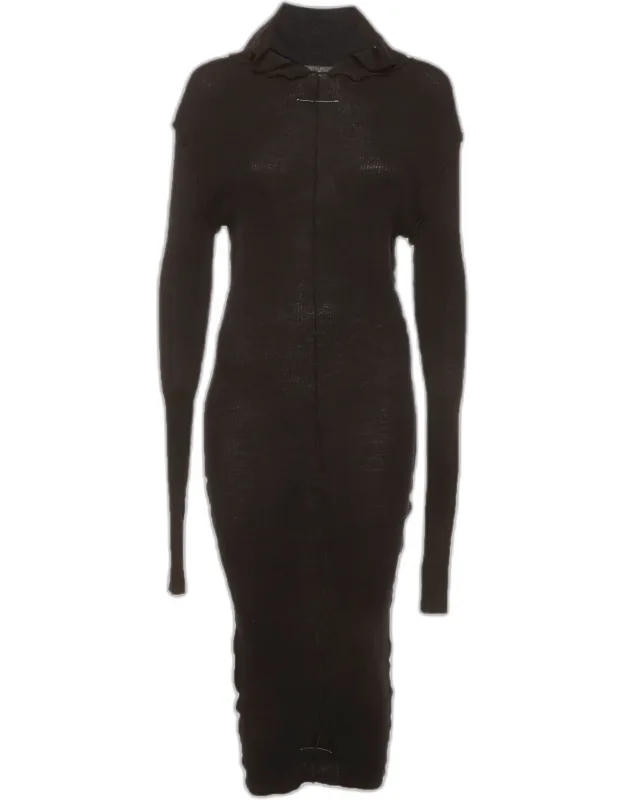 Rib Knit Reversible Midi Dress