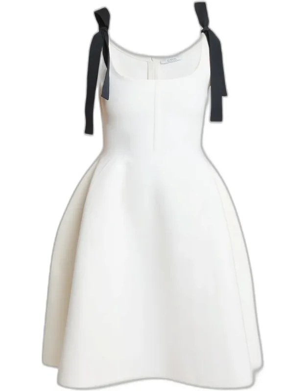 Bow-embellished Midi Dress