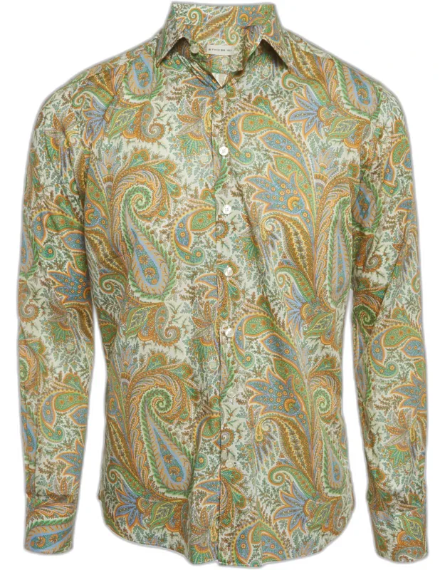Paisley Print Cotton Long Sleeve Shirt