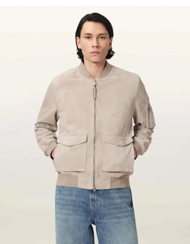Rokko Relaxed Suede Bomber Jacket