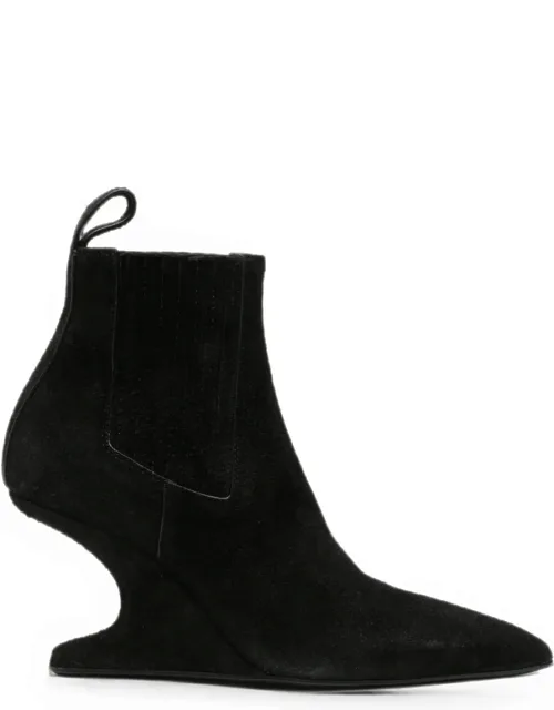 Sculptural-wedge Ankle Boots