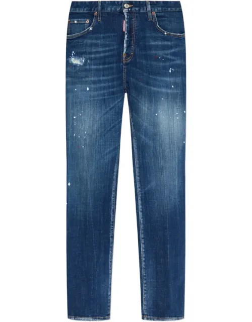 Dsquared2 642 Distressed Jeans With Paint-splatter Effect