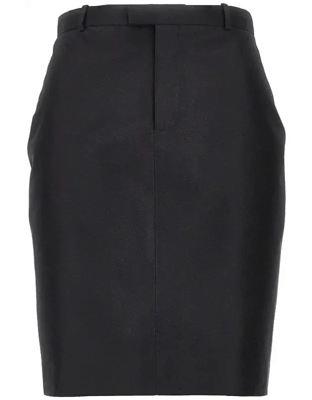 Silk Faille Pencil Skirt