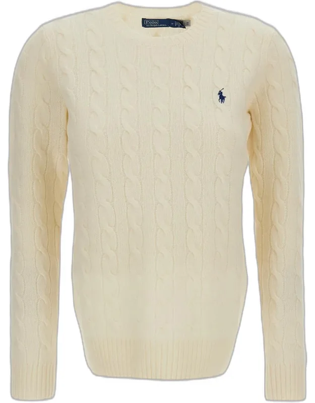 Cable-knit Crew-neck Sweater