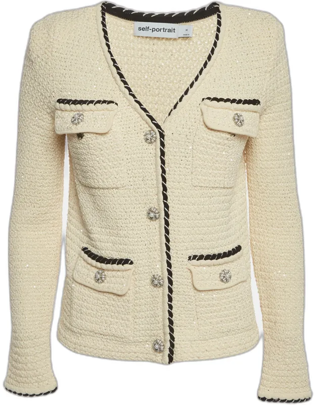 Sequin Embellished Knit Cardigan