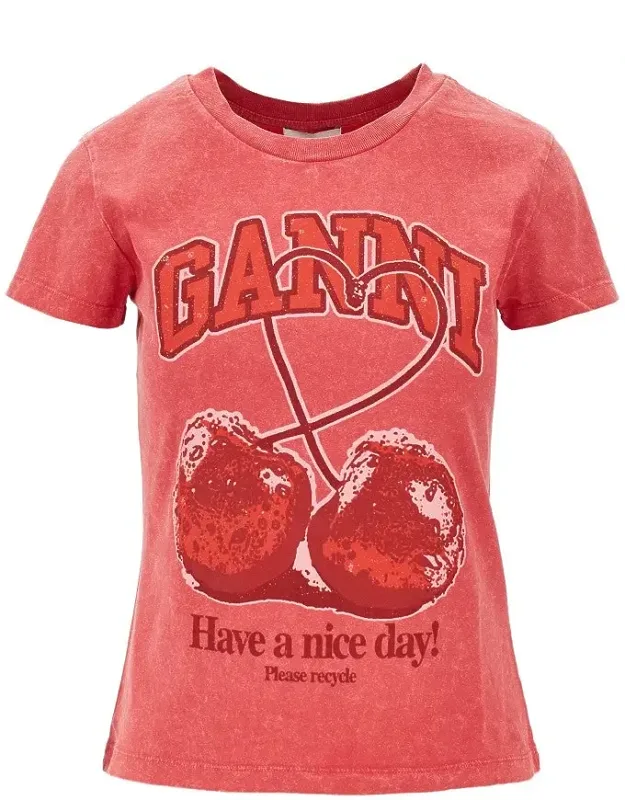 Jersey T-shirt With 'cherry' Print
