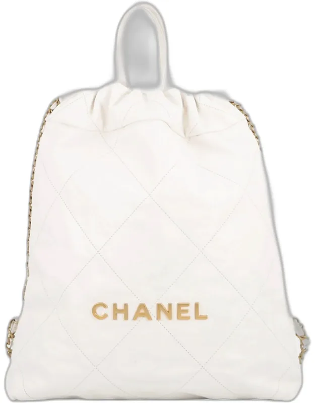 Small Shiny Calfskin Leather Gold Hardware Backpack Bag
