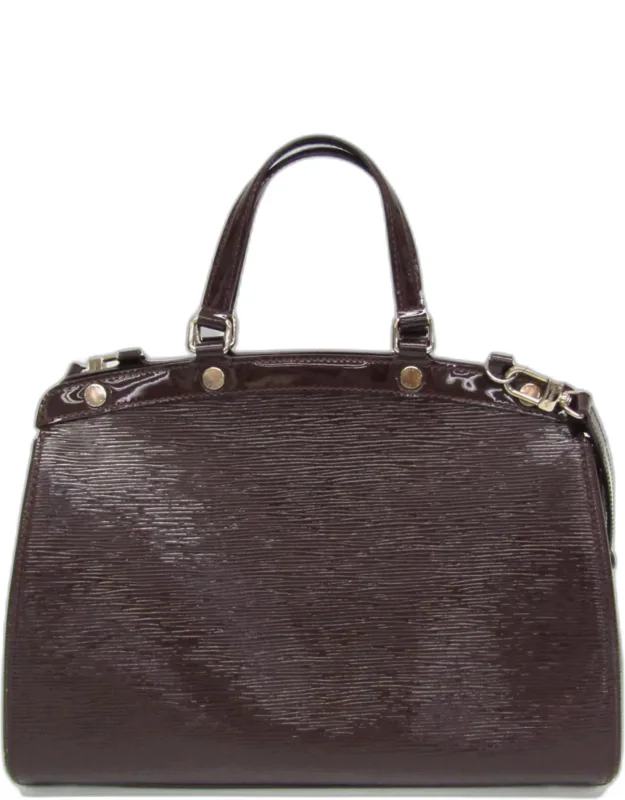 Brea Mm Prune Electric Epi Leather Top Handle Bag