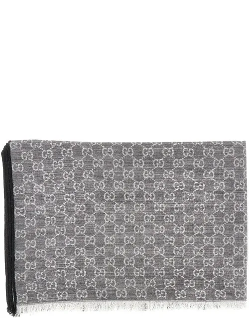 Jacquard Silk And Wool-blend Scarf