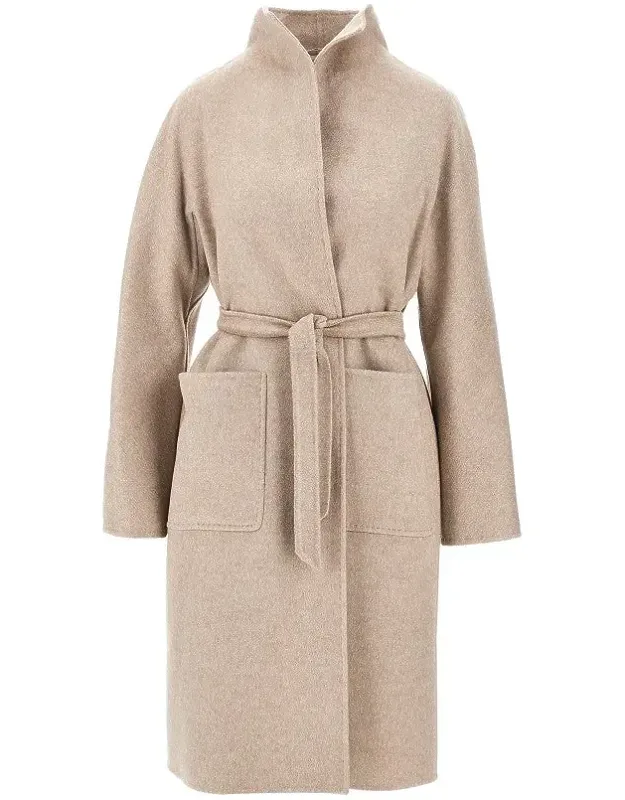 Cashmere Drap Midi Coat