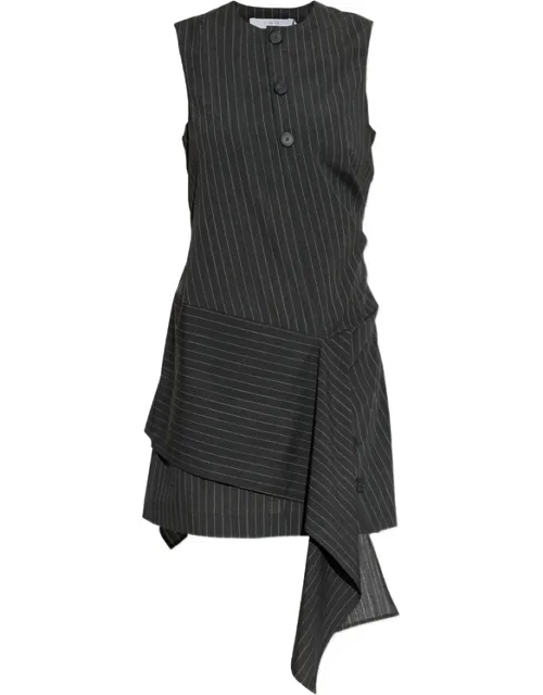 Klea Pinstripe Layered Mini Dress