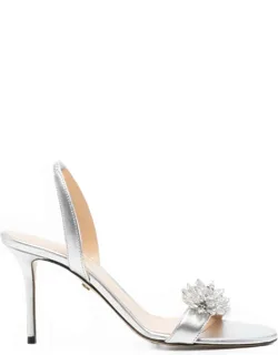 Crystal-embellished Leather Sandals