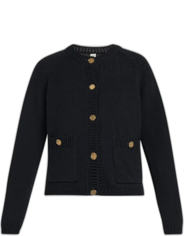 Hammered Button Knit Cardigan