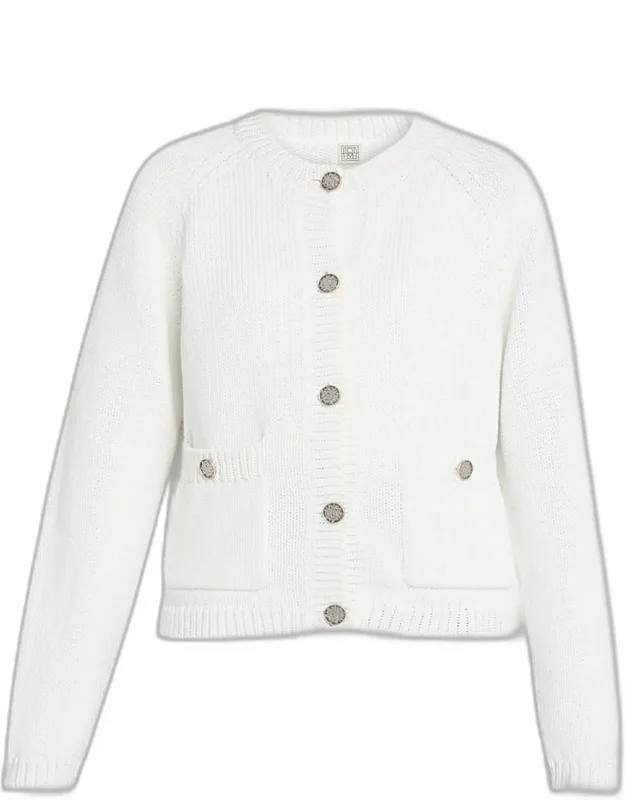 Hammered Button Knit Cardigan