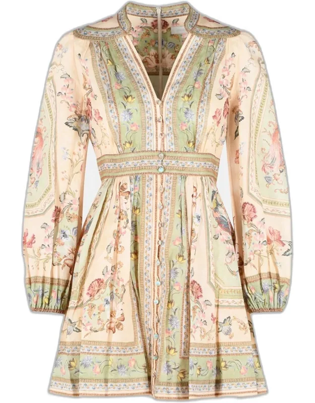 Roselight Linen Mini Dress