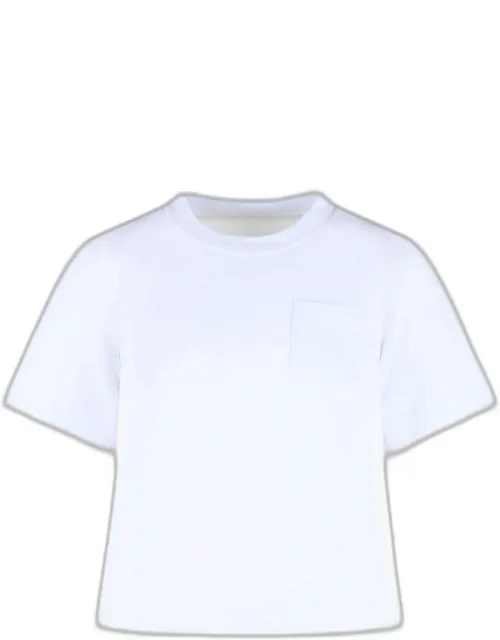 T-shirt With Ribbed Crew Neck And Adjustable Hem