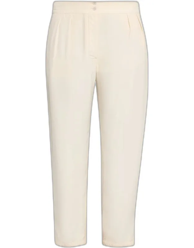 Pleated Tapered-leg Ankle Pants