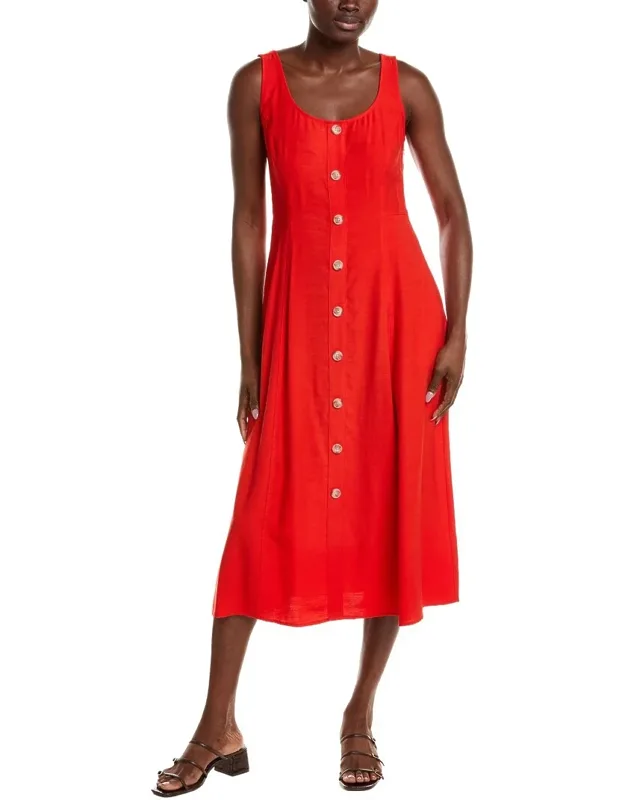 Solid Midi Dress