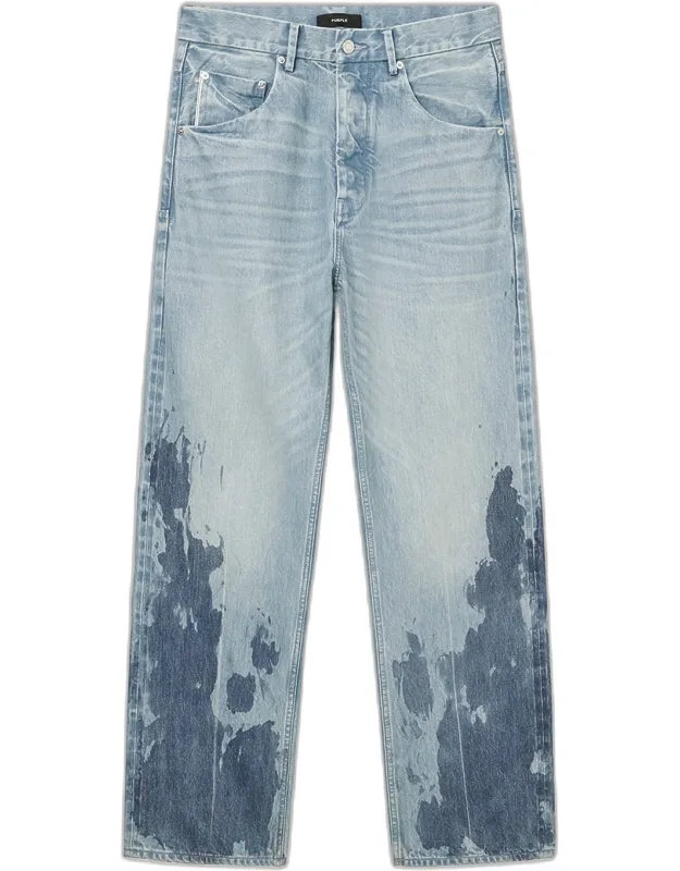 Blowout Bleached Wide-leg Jeans