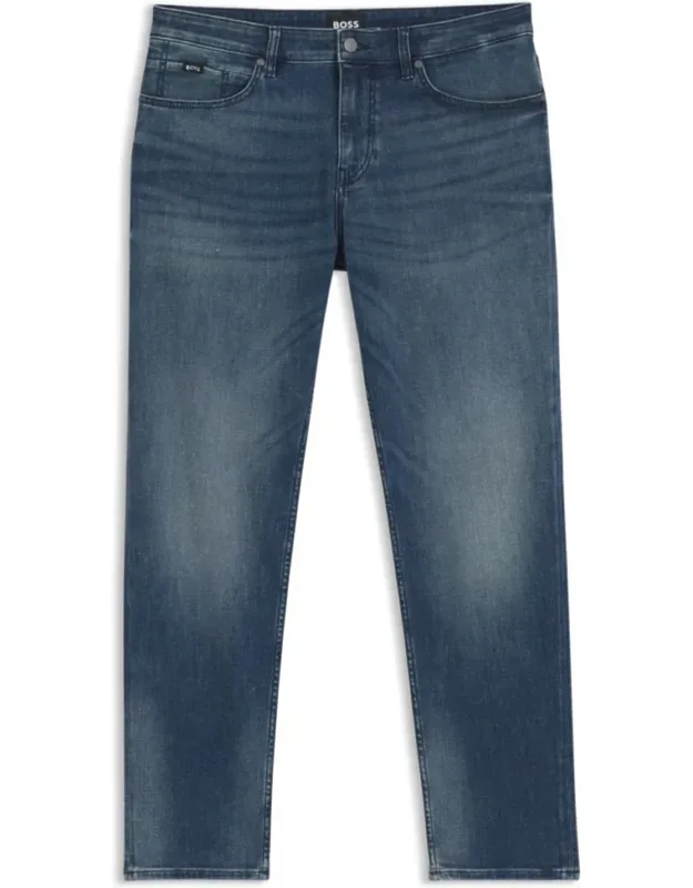 Regular-fit Jeans In Stretch Denim With Tapered Legs For A Contemporary Look