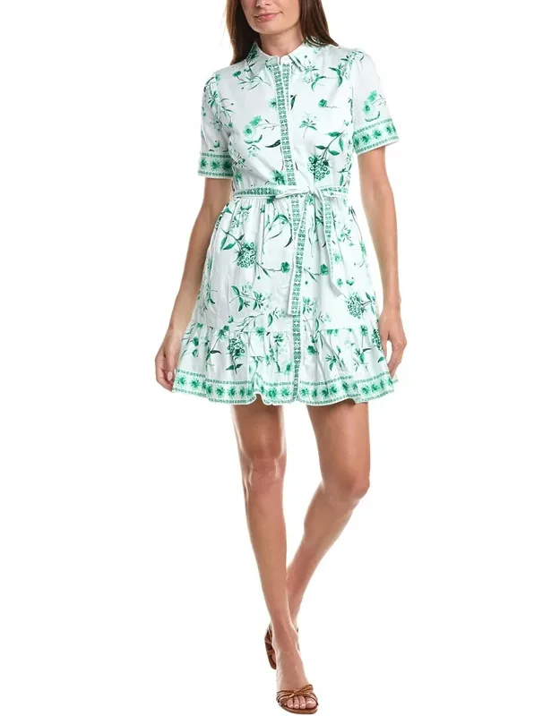 Tie Waist Mini Shirtdress