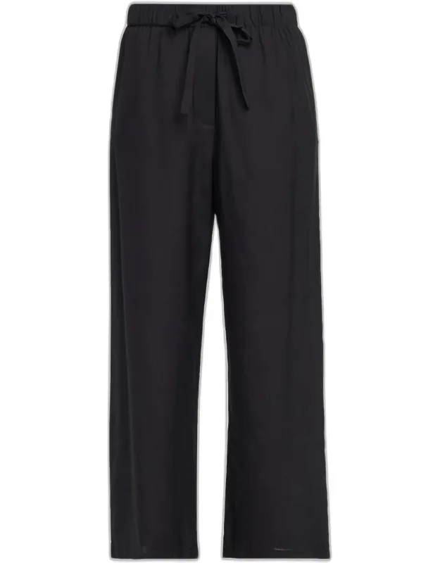 Piped Silk Pajama Pants